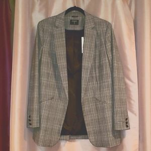 Tahari Grey and Black Blazer